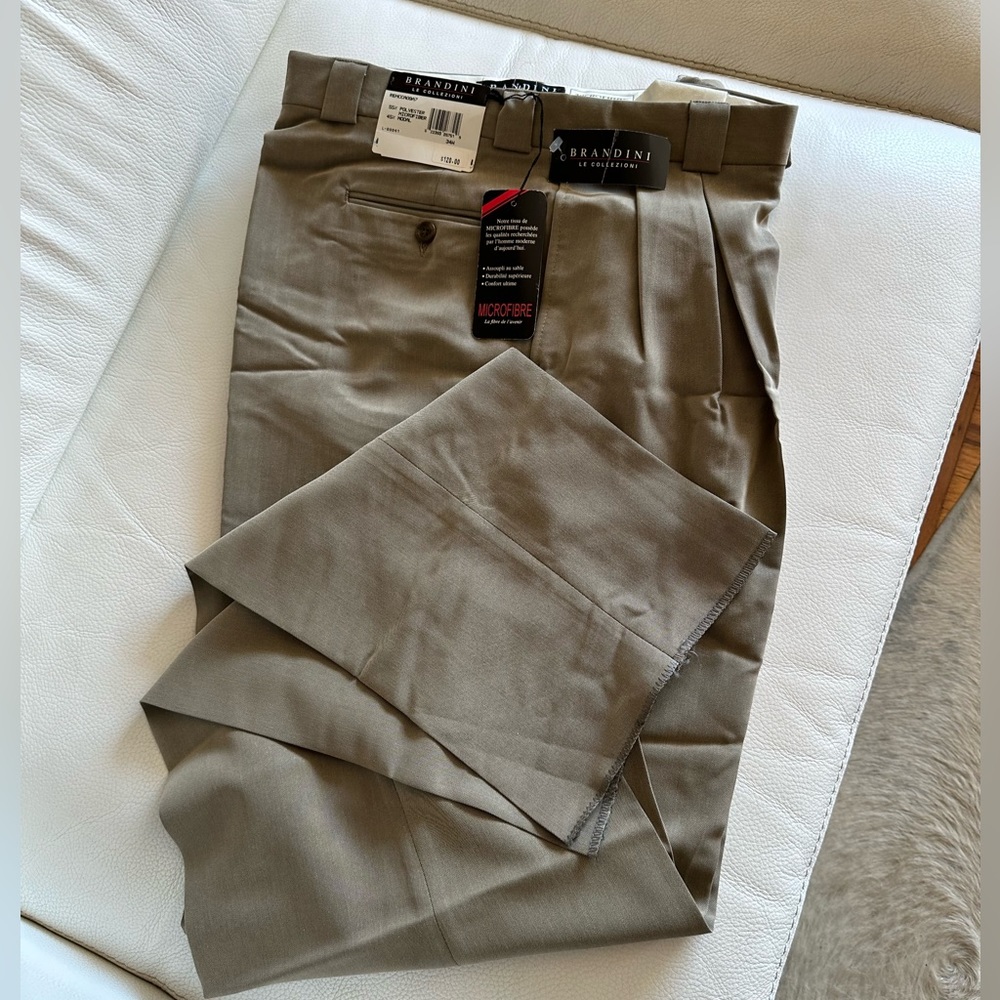 NWT BRANDINI Le Collezioni Pants Size 34W Made in Canada. Retain $120.